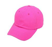 niumanery Unisex Fluorescent Neon Baseball Cap Bright Solid Color Outdoor Sunscreen Hat Hot Pink