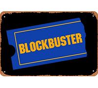 NIUMOWANG Metal Sign - Blockbuster Tin Poster 12 X 8 Inches