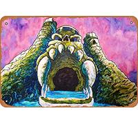 NIUMOWANG Metal Sign - Castle Grayskull Watercolor Painting Tin Poster 12 X 8 Inches