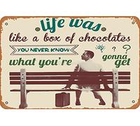 NIUMOWANG Metal Sign - Forrest Gump Tin Poster 12 X 8 Inches