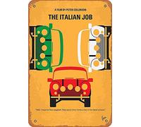 NIUMOWANG Metal Sign - No279- The Italian Job Minimal Movie Poster Tin Poster 12 X 8 Inches