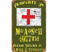 NIUMOWANG Metal Sign - Property of Mash 4077th Tin Poster 12 X 8 Inches