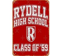 NIUMOWANG Metal Sign - Rydell High School Class of '59 (Grease) Tin Poster 12 X 8 Inches