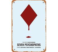 NIUMOWANG Metal Sign - Seven Psychopaths Film Art Tin Poster 12 X 8 Inches