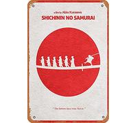 NIUMOWANG Metal Sign - Seven Samurai Tin Poster 12 X 8 Inches
