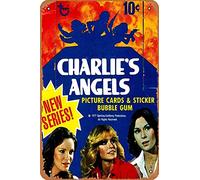 NIUMOWANG Metal Sign - Vintage Charlie's Angels Topps Trading Cards Box Tin Poster 12 X 8 Inches