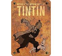 NIUMOWANG Vintage Tin Wall Sign - Movie The Adventures of Tintin Metal Poster 12 X 8 Inches Home Bar Man Cave Wall Decor Movie Poster