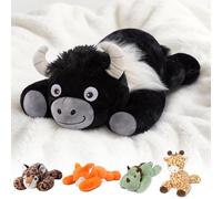 Niuniu Daddy 20" | 3.3 Pound HighIand Cow Weighted Plush Animals, Large Highland Cow Pillowfort Stuffed Lap Animal Toys for Kids Adults, Big Plushy Body Pillow for Gifts Birthday Christmas Holiday