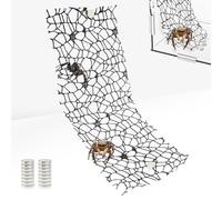 Niuohoy 4 Pack Tarantula Enclosure Accessories Jumping Spider Habitat Accessories with 16pcs Magnets Spider Terrarium Decoration Praying Mantis Habitat Jumping Spider Climbing Mesh (Black)