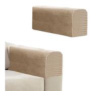 Niuoppy 2Pcs Armchair Covers Protectors Slipcover, Sofa Arm Covers Anti-Slip, Arm Rest Covers Thickened for Sofa Chair Protector Couches Recliner (Light Sand)
