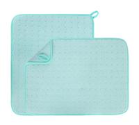 Niuoppy 2Pcs Dish Drying Mat, 38x50cm Highly Absorbent Draining Board Mats, Non Slip Washable Kitchen Counter Mat, Insulated Placemat, Microfiber Draining Drainer Mat (Mint Green, 38x50 cm)