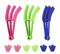 Niuoppy 3Pcs Venetian Blind Cleaner Brush, Blind Duster Cleaner with 9 Microfibre Sleeves, Window Blind Cleaners Duster Brush for Blinds, AC, Car Vent, Jalousie Dust(Rose Red+Green+Blue)