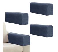 Niuoppy 4Pcs Armchair Covers Protectors Slipcover, Sofa Arm Covers Anti-Slip, Arm Rest Covers Thickened for Sofa Chair Protector Couches Recliner (4*Dark Grey)