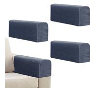 Niuoppy 4Pcs Armchair Covers Protectors Slipcover, Sofa Arm Covers Anti-Slip, Thickened Arm Rest Covers for Sofa, Chair Arm Cover for Sofa Protector Couches Recliner (4*Dark Grey)