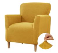 Niuoppy Armchair Covers Banquet Slipcovers, Stretch Arm Chair Covers, Single Armchair Slipcovers Anti-slip, Thicked Armchair Cover for 1 Seat Sofa Armchair Protector (Butter Yellow)