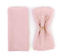 Niuoppy Cloth Napkin Set of 6, Soft Gauze Cotton Napkins, 18.1" x 18.1" Cotton Napkin, Reusable Napkins, Cloth Napkins for Wedding, Dinner, Party, Daily Use (Pink 2)