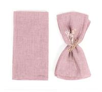 Niuoppy Cloth Napkin Set of 6, Soft Gauze Cotton Napkins, 18.1" x 18.1" Cotton Napkin, Reusable Napkins, Cloth Napkins for Wedding, Dinner, Party, Daily Use (Pink 1)