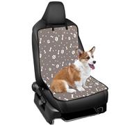 Niuoppy Dog Car Seat Cover for Front Passenger Seat, Non-Scratch Proof Pet Seat Protector with Waterproof Lining, Universal Fit for Cars Trucks SUVs Vans (Easy Installation, 600D Oxford Fabric, Grey)