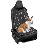 Niuoppy Dog Car Seat Cover for Front Passenger Seat, Scratch Proof Car Seat Covers for Dogs, Back Seat Pet Protector with Waterproof Lining, Universal Fit (Black)