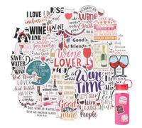 Niuoppy Self Adhesive Vinyl Stickers Bookish, Stickers Aesthetic Pink 50pcs, Book Stickers for Adults Girls Scrapbook Water Bottles Laptops (50, Style 1)