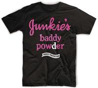 NIUPAI Junkie‘s Baddy Powder Mark Owen Inspired T-Shirt with Glitter Print Couture Men T-Shirt XL Men Black T-Shirt XL
