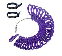 NIUPIKA Ring Sizer Set Plastic Ring Size Measuring Tool for Men/Women Finger Sizing Gauge Kit Jewelry Making Tool UK US Size 1-13 with Half Size Plastic Ring Sizer Belt