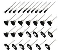 NIUPIKA Soft Nylon Bristle Brushes Cup Wire Brush Set Cleaning Polishing Accessories 2.35mm Shank for Dremel Rotary Drill Tools Pack of 30 Pieces