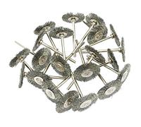 NIUPIKA Steel Wire Wheel Brush Polishing Abrasive Cup Brushes Grinder Rotary Tools 2.35mm 20Pcs