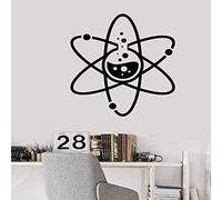 NIURUNDONG Removable Black Vinyl Wall Decal - Science Lab Symbol Decor, Suitable for Science Classrooms or Offices, Creating an Academic and Exploratory Atmosphere57X65Cm