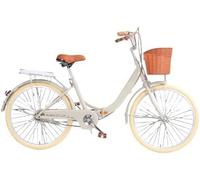 NIUSABOU Adults Foldable Bike With, Adult Folding Bike Steel Frame Multicolor 24/26 inches(E,24)