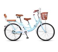 NIUSABOU Adults Foldable Bike With, Parent- Bicycle With Front And Rear Seats 24 inch City Commuter Bike Multicolor(Blue)