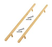 NIUSABOU Bow Pulls Door Handles, 2 Pack Kitchen Cupboard Cabinet Pulls T Bar Handle Square Brushed Aluminum Multiple Sizes(Hole Distance 416Mm)