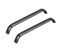 NIUSABOU Bow Pulls Door Handles, Kitchen Cupboard Handle 2 Pack Black Aluminum Drawer Pulls Door Levers 96-224mm(Hole Distance 192Mm)