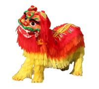 NIUSABOU Chinese Lion Dance Mascot, Lion Dance Dragon Cotton Handmade Costume Props Multicolor(A)