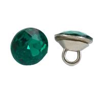 NIUSABOU CrystalSew-On Buttons, Rhinestone Buttons Multicolor 9mm 20/50Pcs DIY Sewing(Dark Green,20Pcs)