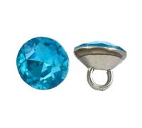 NIUSABOU CrystalSew-On Buttons, Rhinestone Buttons Multicolor 9mm 20/50Pcs DIY Sewing(Sky Blue,20Pcs)