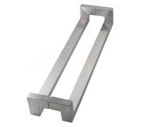 NIUSABOU Door Handle Barn, Sliding Barn Door Handle Square Bar Double-Side Push Pull 60-150 cm Black Sier(Sier,150Cm(5Ft))