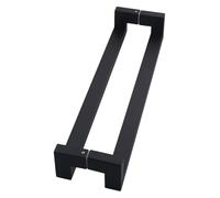 NIUSABOU Door Handle Barn, Sliding Barn Door Handle Square Bar Double-Side Push Pull 60-150 cm Black Sier(Black,150Cm(5Ft))