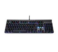 NIUSABOU Mechanical Gaming Keyboard, Mechanical Gaming Keyboard 104 Key RGB Red Or Blue Switch Black Side Printed(Red Switch)