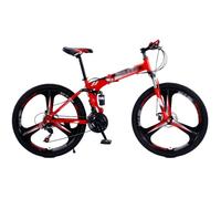 NIUSABOU Speed Lightweight Bike, 24/26 Inch Folding MTB 21 Speed Dual Suspension Dual Disc Brakes Multicolor All-Terrain(A,26 inch)