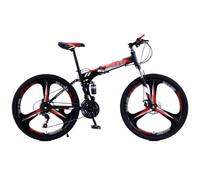 NIUSABOU Speed Lightweight Bike, 24/26 Inch Folding MTB 21 Speed Dual Suspension Dual Disc Brakes Multicolor All-Terrain(C,26 inch)