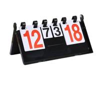 NIUSABOU Sports Tabletop Flip Scoring Board, 4-Digit Manual Scoreboard Tabletop Triangular Base Black Multi-Sport(Color 5)