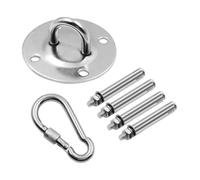 NIUSABOU Stainless Steel Eye Pad Plate, Hammock Hooks Swing Hook Wall Ceiling Mount 4 Screws Gym(Set 2)