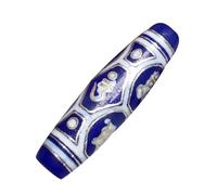 NIUSABOU Tianzhu Agate Bracelet, Six Character Truth Dzi Bead Pendant Natural Agate 3.8x1cm For Men And Women