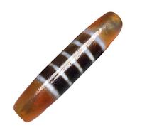 NIUSABOU Tianzhu Agate Bracelet, Tibetan Threaded Natural Agate Dzi Bead Pendant Multicolor 5.6x1.2cm