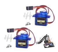 niusility 2Pcs SG90 Micro Servo Motor, Micro RC Servo Motor, Metal Geared Motors Kit for RC Toys Robot Arm Helicopter Airplane Remote Control, Compatible with Arduino Projects and Raspberry Pi