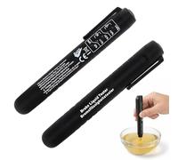 niusility 5-in-1 Brake Fluid Tester Pen, Universal Moisture Detection Tool with 5 LED Indicators, Compatible with DOT3 DOT4 DOT5 ENV4 ENV6, Auto Diagnostic Tool for Cars & Motorcycles (Black, 17cm)