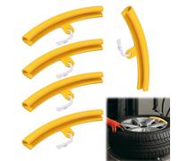 niusility 5 Pcs Wheel Rim Protector, Rim Protectors for Alloy Wheels, Tire Removal Machine, Tyre Wheel Changing Edge Savers Tool, Tire Changing Saver Tool for Car Motorcycle Bicycle (Yellow)