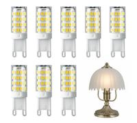 niusility 8PCS G9 Led Bulbs Warm White 3000K, Equivalent to 40W Halogen, 5W LED Small Corn Bulb Warm White, Non-Dimmable Energy Saving Light Bulbs for Decoration, Office, Home Lighting Decor and More