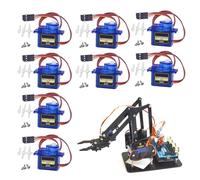 niusility 8Pcs SG90 Micro Servo Motor, Micro RC Servo Motor, Metal Geared Motors Kit for RC Toys Robot Arm Helicopter Airplane Remote Control, Compatible with Arduino Projects and Raspberry Pi
